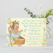 Glitz & Glam Mint Groen & Geel Baby shower Kaart (Staand voorkant)