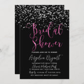 Glitz & Glam Pink en Black Bokeh Kaart (Voorkant / Achterkant)