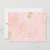 Glitz & Glam Pink Gold Spa Birthday Bedankkaart (Achterkant)