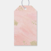 Glitz & Glam Pink Gold Spa Birthday Hartelijk dank Cadeaulabel (Achterkant)