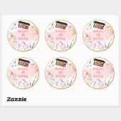 Glitz & Glam Pink Gold Spa Birthday Ronde Sticker (Vel)