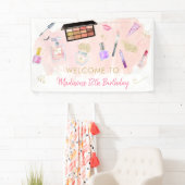 Glitz & Glam Pink Gold Spa Birthday Spandoek (Insitu)