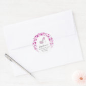 Glitz & Glam Roze Diamanten Schoen Bachelorette Pa Ronde Sticker (Envelop)