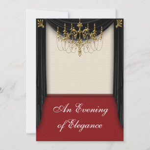 Glitz Glamor Black Stropdas Prom-uitnodigingen Kaart