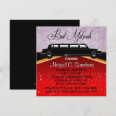 Glitz Glamor Red Carpet Movie Star-uitnodigingen Kaart (Voorkant / Achterkant)