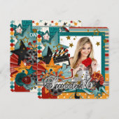 Glitz Glamour Film Star Sweet 16 Uitnodigingen (Voorkant / Achterkant)