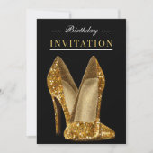 Glitz & Glamour Goud 25e Verjaardag Kaart (Voorkant)