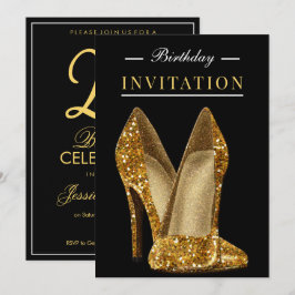 Glitz & Glamour Goud 25e Verjaardag Kaart