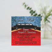 Glitz Glamour Limo Filmster Uitnodiging Template (Staand voorkant)