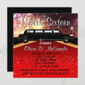 Glitz Glamour Red Carpet Film Star Uitnodigingen (Voorkant / Achterkant)