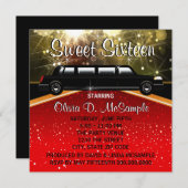 Glitz Glamour Red Carpet Film Star Uitnodigingen (Voorkant / Achterkant)