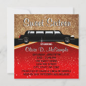 Glitz Glamour Red Carpet Film Star Uitnodigingen (Voorkant)