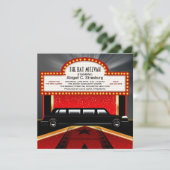 Glitz Glamour Red Carpet Film Star Uitnodigingen (Staand voorkant)