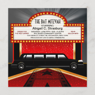 Glitz Glamour Red Carpet Film Star Uitnodigingen