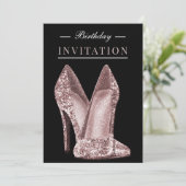 Glitz & Glamour Roze Goud 25e Verjaardag Kaart (Staand voorkant)