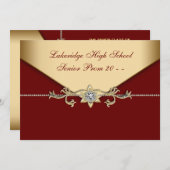 Glitz Glamour Zwart Stropdas Uitnodigingen (Voorkant / Achterkant)