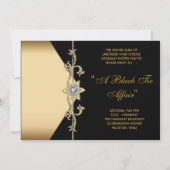 Glitz Glamour Zwart Tie Prom Kaart (Achterkant)