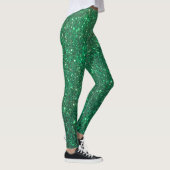 Glitz Glitter Green Holiday Leggings! Leggings (Rechts)