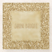 Glitz Glitter Sparkle Glazen Onderzetter (Voorkant)