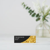 Glitz "Gold" Black Curve visitekaartje skinny (Staand voorkant)