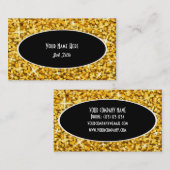 Glitz "Gold" Black Oval visitekaartje (Voorkant / Achterkant)