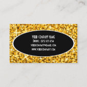 Glitz "Gold" Black Oval visitekaartje (Achterkant)