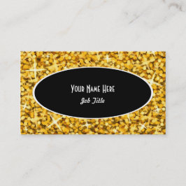 Glitz "Gold" Black Oval visitekaartje
