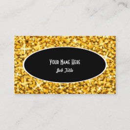Glitz "Gold" Black Oval visitekaartje