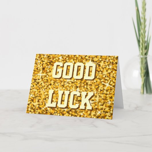 Glitz "Gold" 'Good Luck' kaart (Voorkant)
