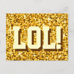Glitz 'Gold' 'LOL!' briefkaart