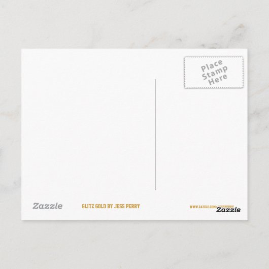 Glitz 'Gold' 'OMG!' briefkaart (Achterkant)
