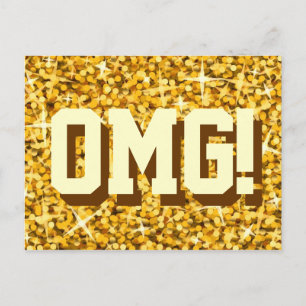 Glitz 'Gold' 'OMG!' briefkaart