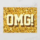 Glitz 'Gold' 'OMG!' briefkaart (Voorkant)