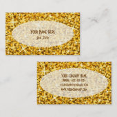 Glitz "Gold"-ovaal kaartmodel Visitekaartje (Voorkant / Achterkant)