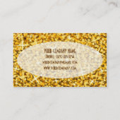 Glitz "Gold"-ovaal kaartmodel Visitekaartje (Achterkant)