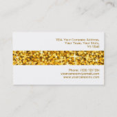 Glitz "Gold" stripe visitekaartje wit (Achterkant)