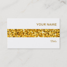 Glitz "Gold" stripe visitekaartje wit