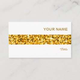 Glitz "Gold" stripe visitekaartje wit