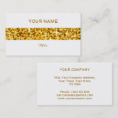 Glitz "Gold" stripe visitekaartje wit achterzijde (Voorkant / Achterkant)