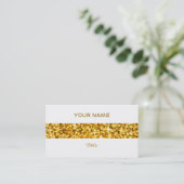 Glitz "Gold" stripe visitekaartje wit achterzijde (Staand voorkant)