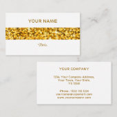 Glitz "Gold" stripe visitekaartje wit achterzijde (Voorkant / Achterkant)