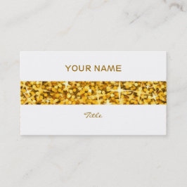 Glitz "Gold" stripe visitekaartje wit achterzijde