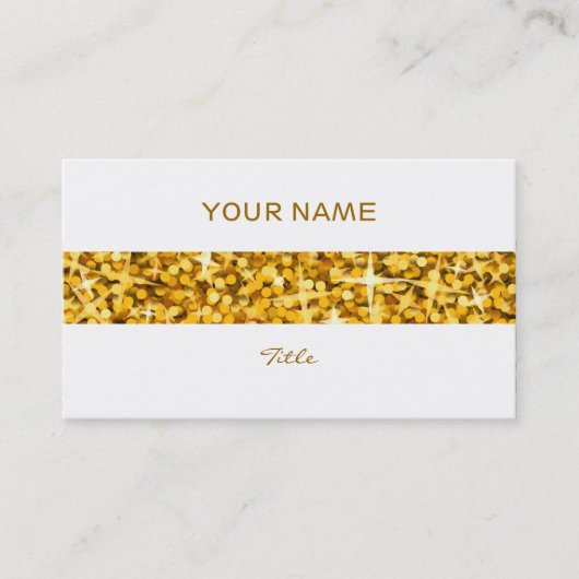 Glitz "Gold" stripe visitekaartje wit achterzijde (Voorkant)