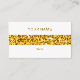 Glitz "Gold" stripe visitekaartje wit achterzijde