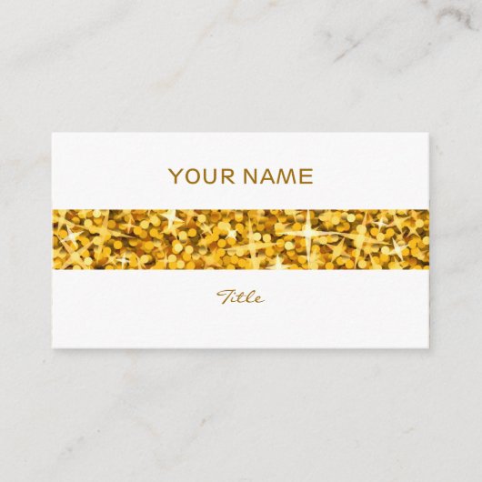 Glitz "Gold" stripe visitekaartje wit achterzijde (Voorkant)