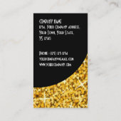 Glitz "Gold" VIP Pass Black Curve-visitekaartje Visitekaartje (Achterkant)