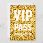 Glitz "Gold" VIP PASS-uitnodiging Kaart (Voorkant)