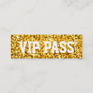 Glitz "Gold" VIP PASS visitekaartje skinny