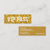 Glitz "Gold" VIP PASS visitekaartje skinny (Voorkant / Achterkant)