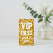 Glitz "Gold" VIP PASS-visitekaartje Visitekaartje (Staand voorkant)
